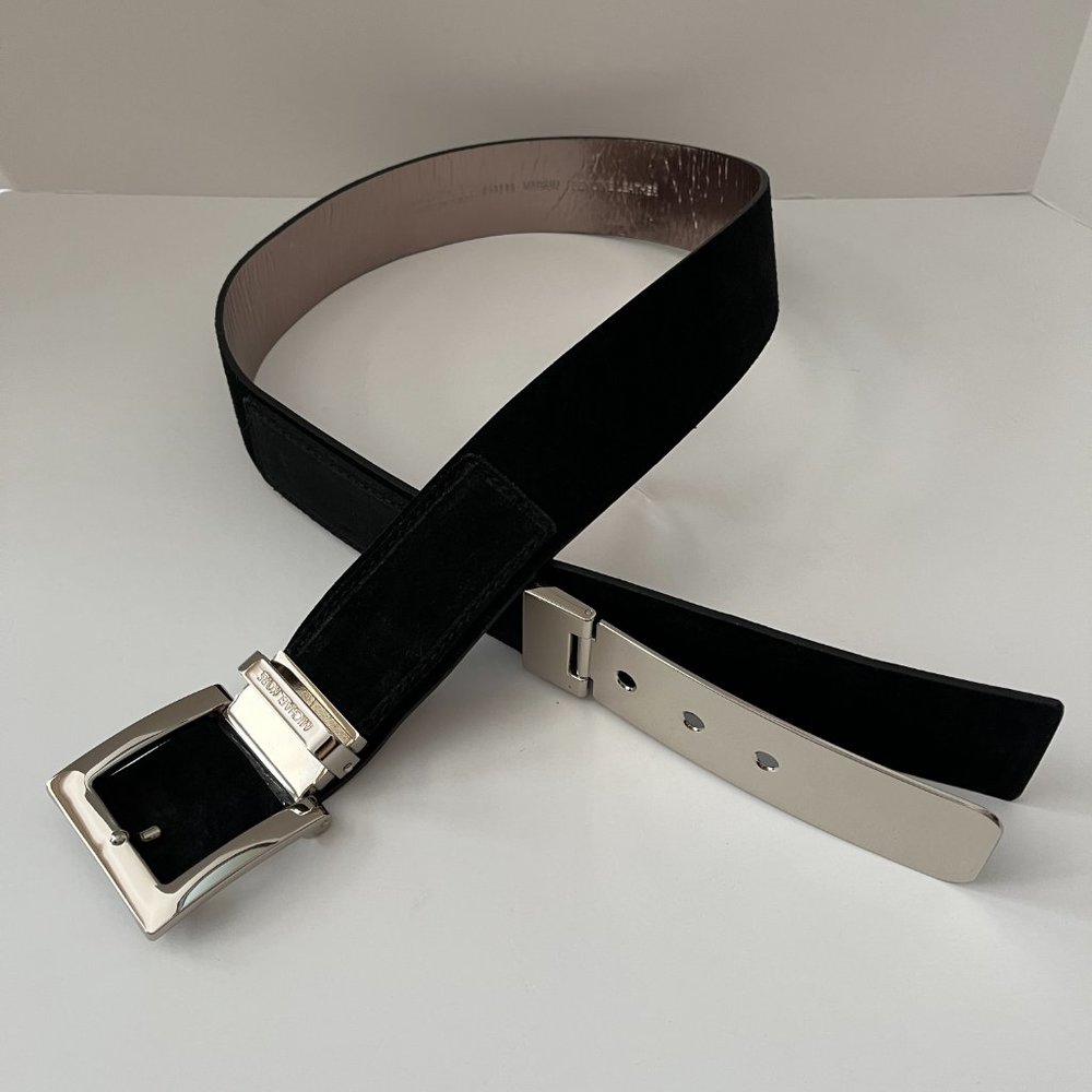 ❤️❤️ NEW ❤️❤️ Michael Michael Kors❤️ LIMITED EDITION Black Leather Suede Belt … - Picture 14 of 17